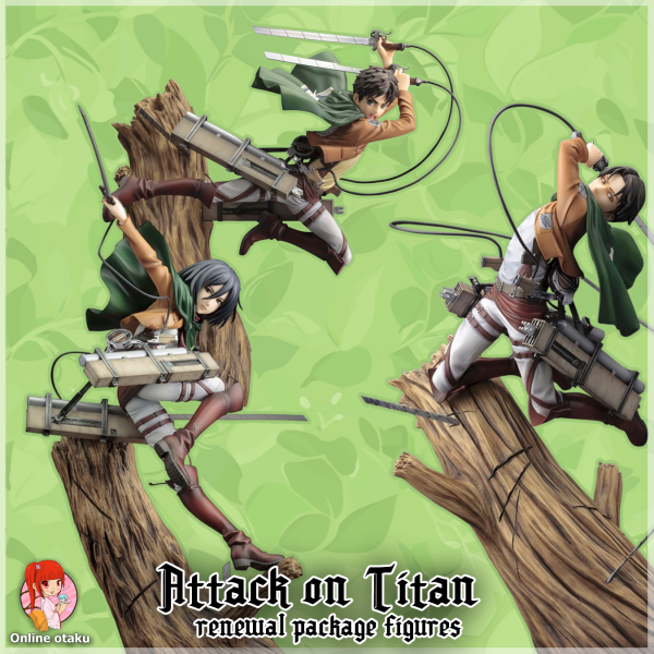 Attack on Titan ARTFXJ Mikasa, Levi en Eren