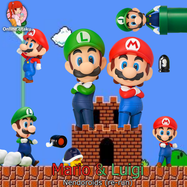 Mario Nendoroid Actiefiguren: Mario & Luigi