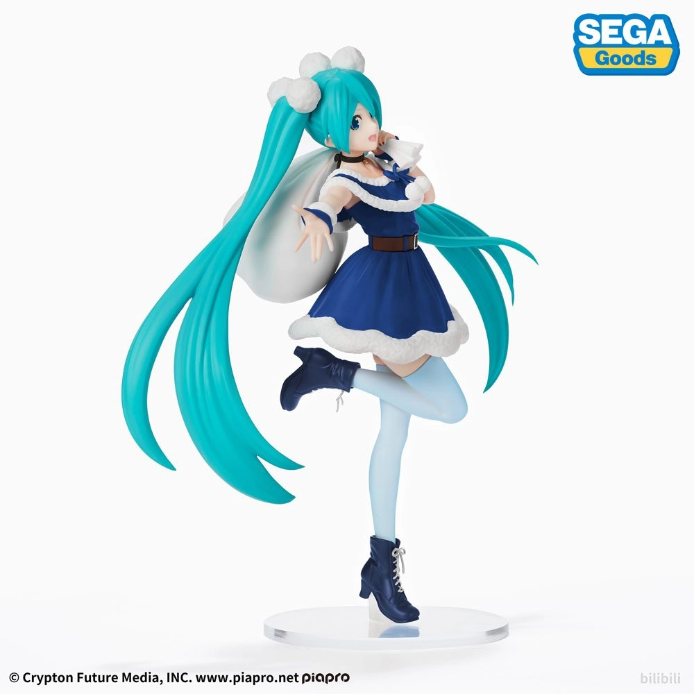 Hatsune Miku statuette PVC SPM Christmas 2020 Blue 22 cm