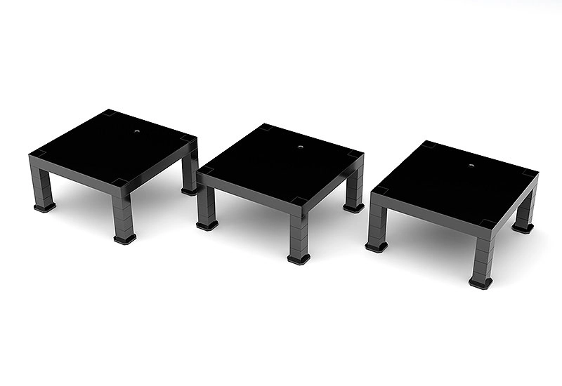 The Simple Stand pack 3 socles pour figurines Build-On Type (Black)