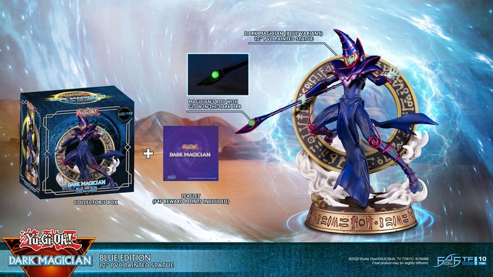 Yu-Gi-Oh! statuette PVC Dark Magician Blue Version 29 cm