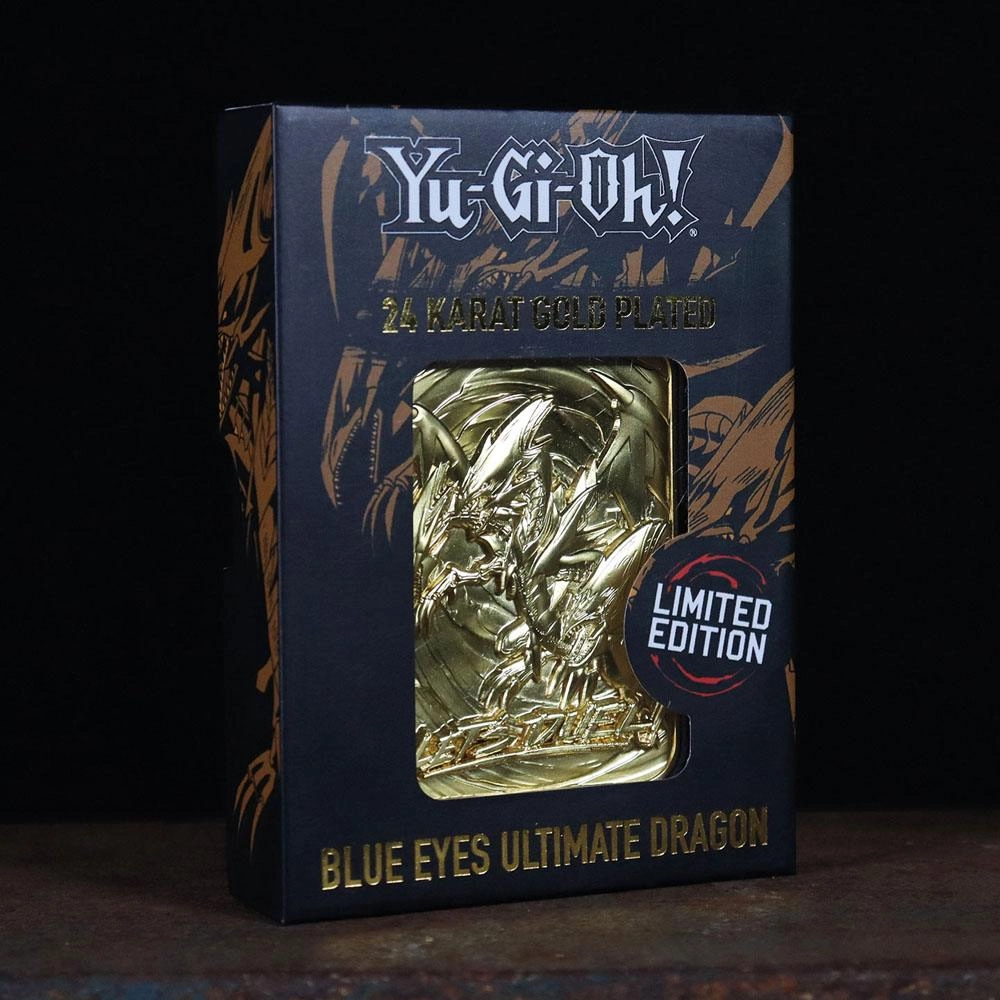 Yu-Gi-Oh! réplique Card Blue Eyes Ultimate Dragon (plaqué or)